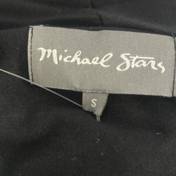 Michael Stars Black Shred Modal Jersey Long Sleeve BodyCon Dress Size Small NWT - Picture 4 of 11